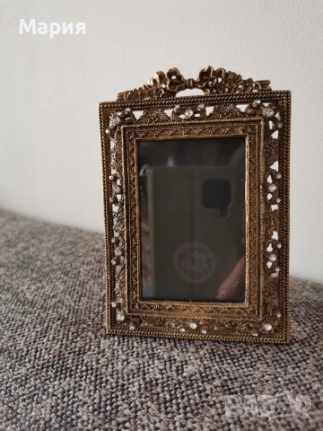 Бронзова рамка за снимки , снимка 2 - Декорация за дома - 53664346