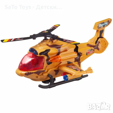 Боен хеликоптер със светлини и звукови ефекти, снимка 4 - Влакчета, самолети, хеликоптери - 50082159