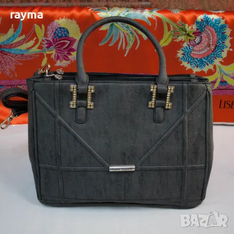 Нова сива дамска чанта Laura Biagiotti, снимка 2 - Чанти - 47989287