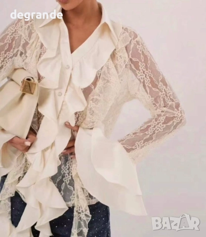 Ефектна дамска риза Размери С М Л , снимка 2 - Ризи - 51790809