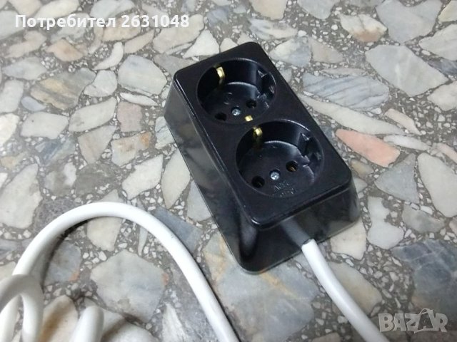 Удължител с кабел (разклонител) с 2 гнездна, снимка 1 - Други стоки за дома - 42520278