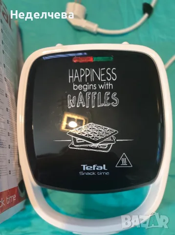 Гофретник и сандвич-мейкър Tefal Snack Time Happiness SW341112 (700W) , снимка 8 - Тостери - 55894288