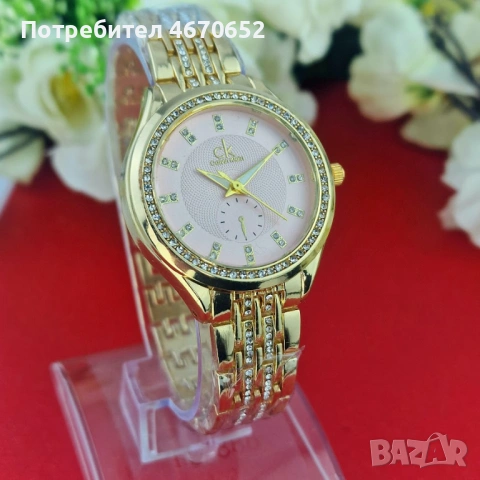 ⌚💗 Часовник Calvin Klein “Rose Crystal” с розов циферблат