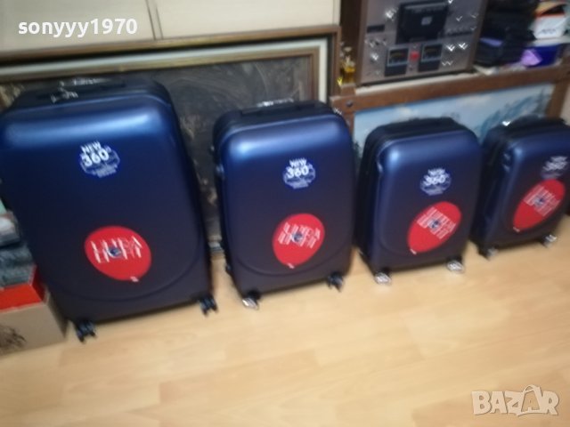 КУФАРИ 4 БРОЯ С КОЛЕЛЦА-ТВЪРДИ СТРАНИЦИ 1108231815, снимка 3 - Куфари - 41828480