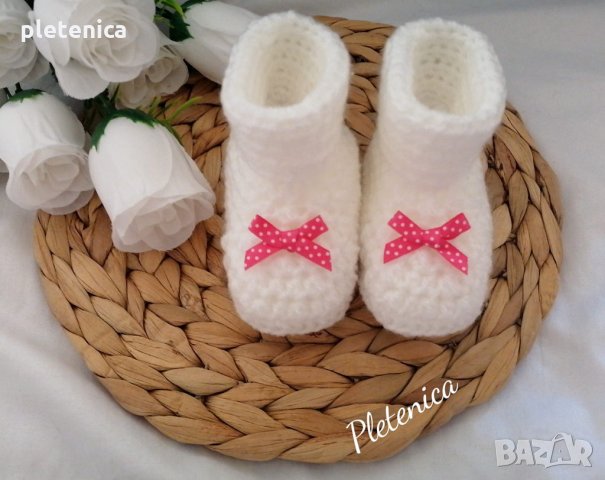 Чаровни бебешки терлички Ръчна изработка, снимка 2 - Бебешки обувки - 33892798