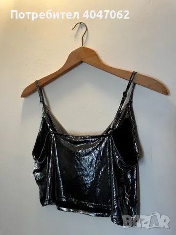 Metallic топ H&M , снимка 2 - Корсети, бюстиета, топове - 47322047