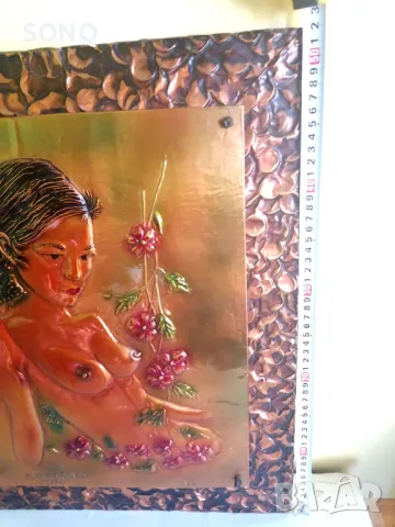 Невероятно Красиво Старо Медно Пано, снимка 7 - Пана - 47455909