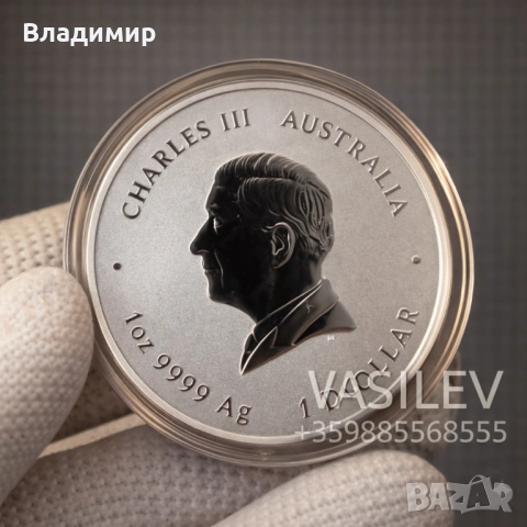 Сребърна Монета 1 унция сребърен австралийски лунар 2026 Година на Кон, снимка 2 - Нумизматика и бонистика - 52183839