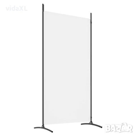 vidaXL Параван за стая, бял, 2 панела, 175x180 см, плат, снимка 7 - Паравани - 56147243