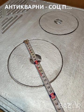 Стара Чугунена Плоча За Стара Печка Барбекю Барбекюта Огнища. НОМЕР 456., снимка 13 - Антикварни и старинни предмети - 53659508