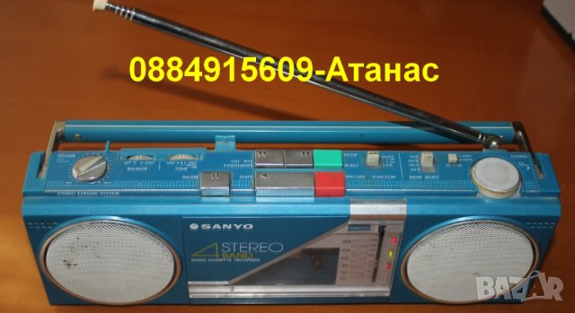 радио касетофон SANYO M-S300K+адаптер+лит.бат(8000mah)+зарядно+защита, снимка 2 - Радиокасетофони, транзистори - 44399866