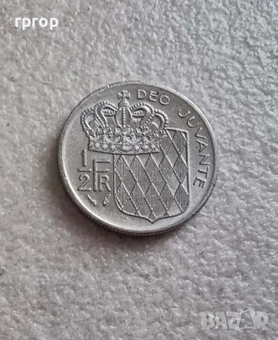 Монако. 10 ,20 сантима,  ½ франк и 1 франк . 1962  - 1979  година. Принц Рение III. 4 бройки., снимка 4 - Нумизматика и бонистика - 48648660