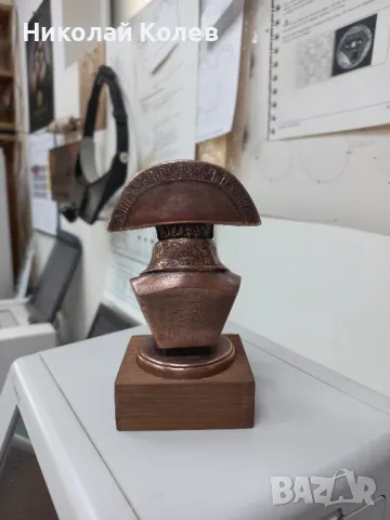 Статуетка-сувенир "бюст на Наполеон Бонапарт".Медна галванопластика., снимка 3 - Други ценни предмети - 48958242