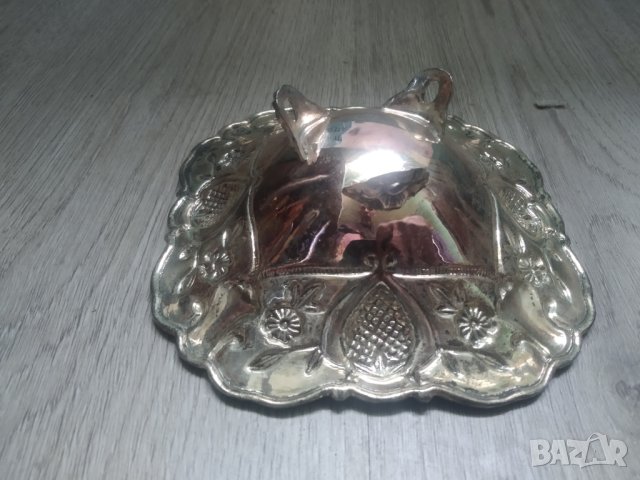 посребрена купа в стил арт деко, снимка 4 - Антикварни и старинни предмети - 40310390