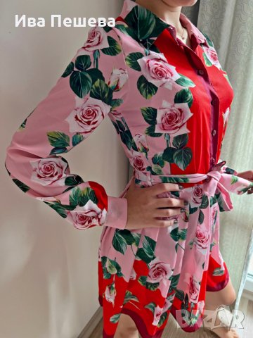 Рокля на рози, снимка 3 - Рокли - 40204255