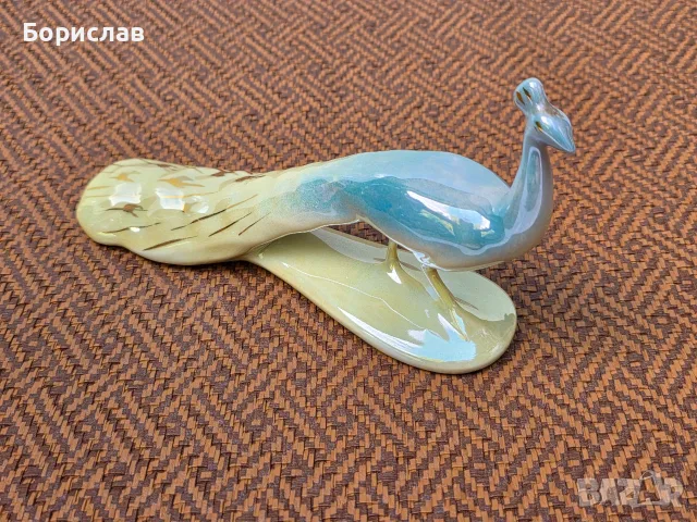 Порцеланова статуетка - паун, снимка 6 - Антикварни и старинни предмети - 55879186