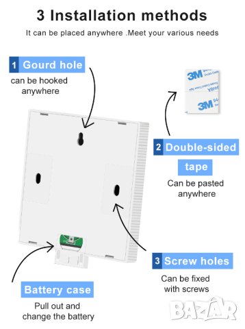 Двоен безжичен ключ на 433 MHz / бял, снимка 7 - Друга електроника - 41733593