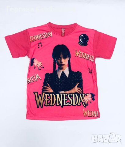 Отново налични блузки с Wednesday  Размери -128,140,152,164,176 Цена -15 лв, снимка 3 - Детски тениски и потници - 40262520