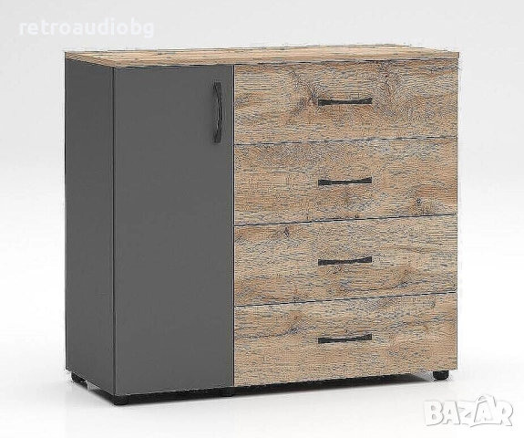   Скрин АПОЛО 7 Дъб вотан - Антрацит