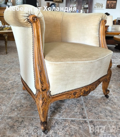 Два френски фотьойла, снимка 8 - Дивани и мека мебел - 53072882