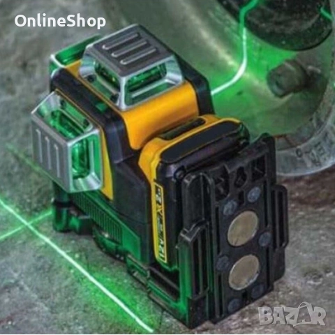 Лазерен нивелир Kraft Royal, Самонивелиращ, 4D, Дистнационно, Жълт, 5VDC, 5Ah, снимка 2 - Други инструменти - 53616804