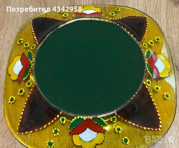 Винтидж стъклена чиния., снимка 6 - Антикварни и старинни предмети - 53459028