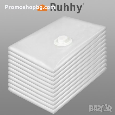 Комплект торби/пликове за вакуумиране на дрехи 10 бр, 50 х 70 см + включена помпа, снимка 3 - Други - 42292244