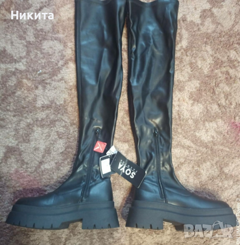 нови чизми 38 номер, снимка 3 - Дамски ботуши - 44802776