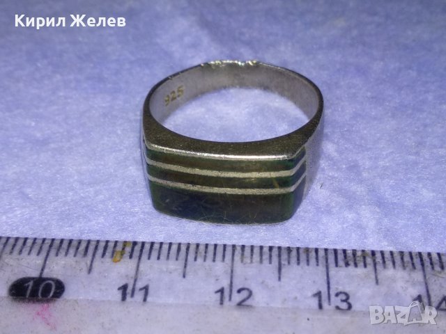 Стар АНГЛИЙСКИ СРЕБЪРЕН РЕТРО АРТ ПРЪСТЕН ОКСИДИРАНО СРЕБРО 925 с РЪЧНО ШЛИФОВАН ЧЕРЕН АХАТ 40628, снимка 17 - Пръстени - 42644202