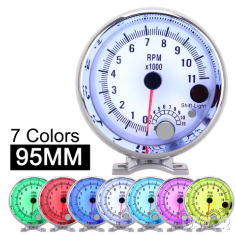 Оборотомер с шифт лампа 7 цветен, снимка 2 - Аксесоари и консумативи - 44636256