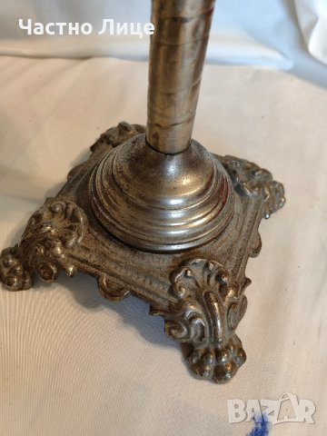 Старинна Бронзова Австрийска Газена Лампа DITMAR със Шише, снимка 6 - Антикварни и старинни предмети - 42002483