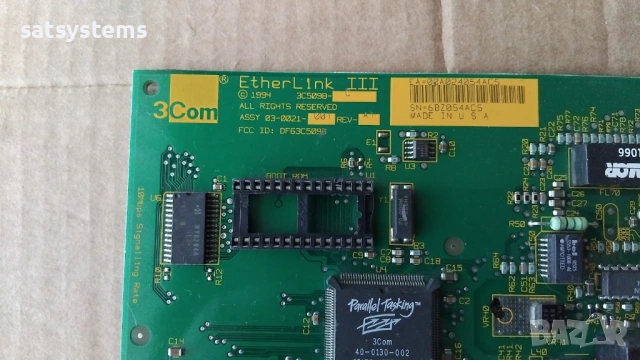 3COM 3C509B-C 10Mbps EtherLink III 16-bit ISA Network Adapter Card, снимка 7 - Мрежови адаптери - 53698422