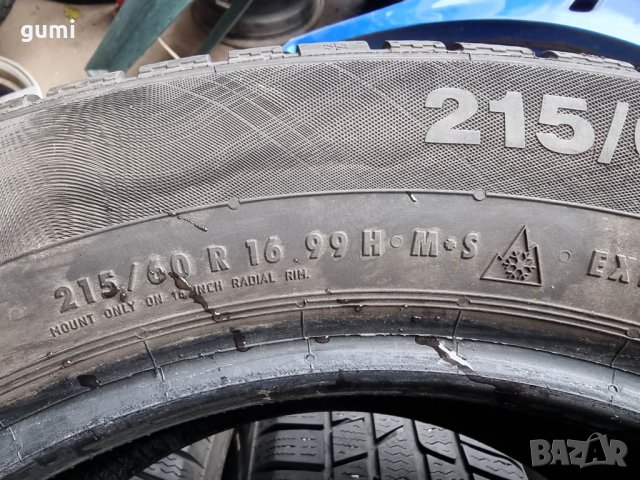 4бр зимни гуми 215/60/16 CONTINENTAL V128, снимка 6 - Гуми и джанти - 39083342