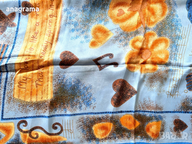 Нежен и деликатен шал в сини нюанси, снимка 6 - Шалове - 44808847