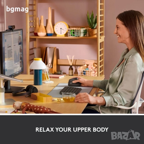 Logitech Lift безжична ергономична мишка, снимка 6 - Клавиатури и мишки - 52125001