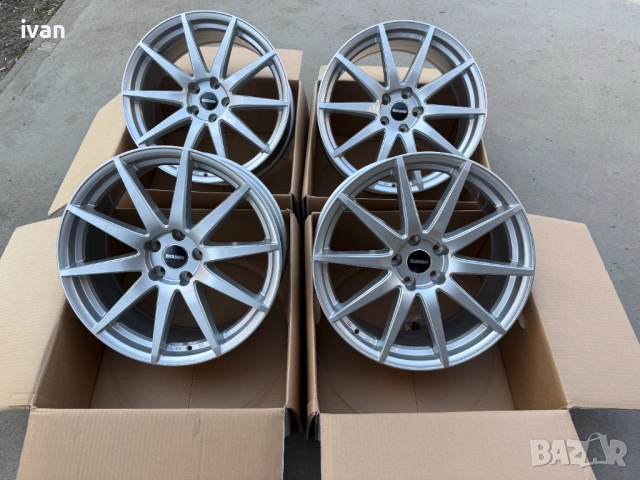 4 бр. чисто нови алуминиеви джанти BIASSO 19 цола 5x112 , централен отвор 66.6 , ET32, 8J