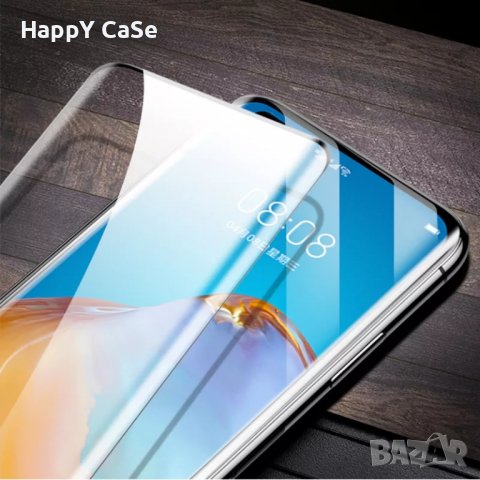Huawei Mate 40 Pro / P40 Pro / P40 Pro+ / 3D ЦЯЛО ЛЕПИЛО Извит стъклен протектор, снимка 8 - Фолия, протектори - 28946241