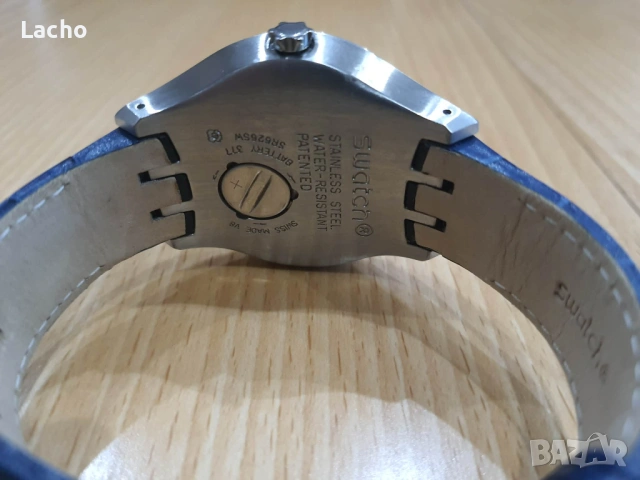 Swatch Irony Big YTS408 “New Bigberry” –  нов, син циферблат, дата, снимка 7 - Мъжки - 53623836
