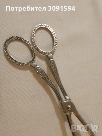 Винтидж посребрена професионална щипка за сервиране , снимка 6 - Други ценни предмети - 52643247