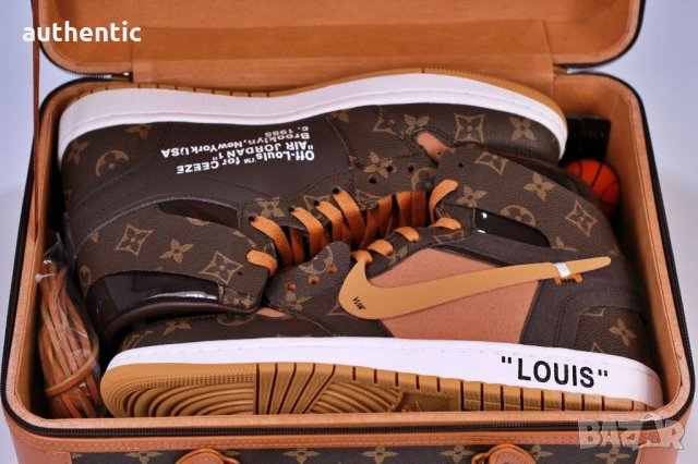 Nike Air Jordan 1 x Off-White x Louis Vuitton, снимка 12 - Маратонки - 36013179