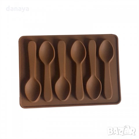 2466 Силиконова форма за шоколадови лъжички, снимка 7 - Форми - 34457580