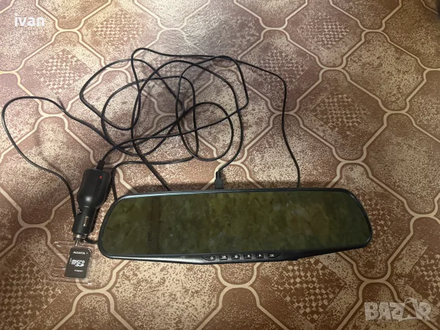 Видеорегистратор, Огледало за автомобил, с предна камера за паркиране