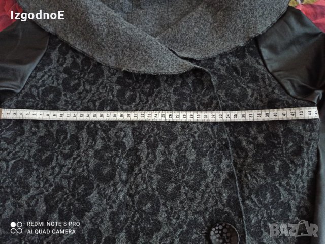 М/Л модерно манто, сако с кожа Пролет-/Есен, снимка 6 - Палта, манта - 35724493