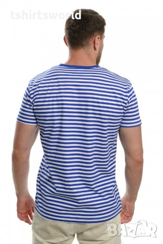 Нова мъжка моряшка тениска с джобче, снимка 3 - Тениски - 30528667