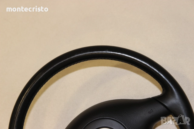 Трилъчев кожен волан VW Passat B5.5 (2000-2005г.) airbag волан, снимка 10 - Части - 52730616