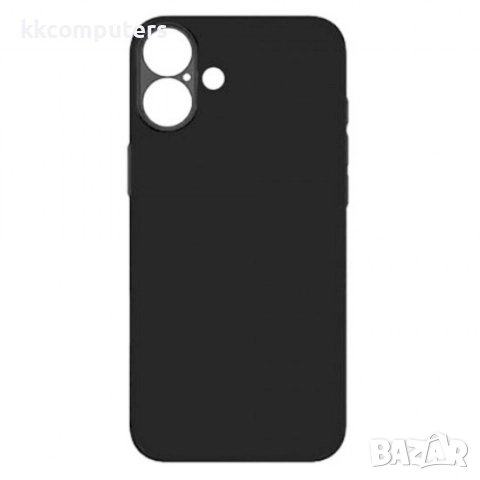 Силиконов кейс iPaky матиран, За iPhone 17 (6.3), Черен и Протектор, снимка 2 - Резервни части за телефони - 51795410
