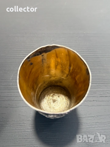 Стара калаена чаша - Арт Нуво XIX -  XX век. №7936, снимка 5 - Колекции - 53795262