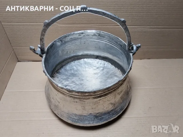 Стара Подписана Кована Медна Арания, Меден Котел / 10 Литра. / 2.2 кг. / 1925г. / НОМЕР 520., снимка 2 - Антикварни и старинни предмети - 55711577