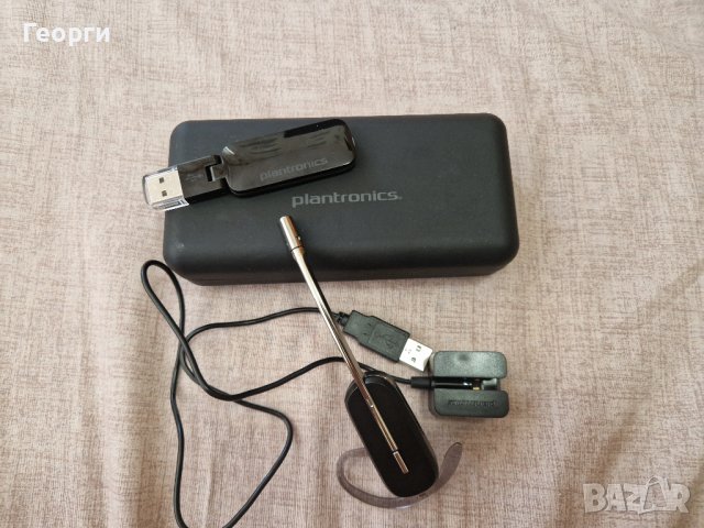 Безжична слушалка Plantronics d100a + USB адаптер, снимка 2 - Слушалки за компютър - 41754742