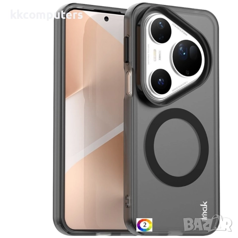 IMAK For Huawei Pura 80 Ultra Калъф [MagSafe] с Включен Протектор | Черен, Прозрачен Заден Панел | P, снимка 2 - Калъфи, кейсове - 51961325